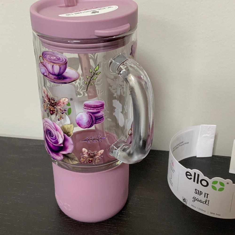 Ello BRIDGERTON Floral Tumbler with Straw - Picture 5 of 8